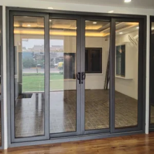 Exterior Aluminum Balcony Luxury Aluminium Multi Sliding Stacking Patio Door System/Waterproof- Windproof and Anti-Loosening Sliding Door