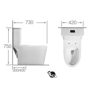 Dual Top Flush System Siphonic Ceramic Bathroom Hotel Washdown 871-14