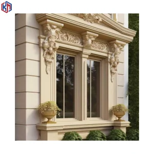 Factory Price Gfrc Precast Component Window Casing Lightweight Easy Installation Grc Window Frame Moulding