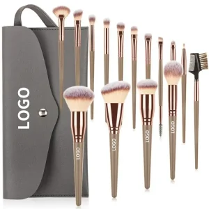 LOW MOQ Portable Vegan 15pcs Make up Brush Set