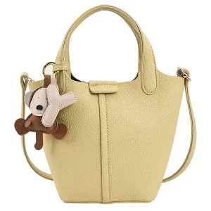Genuine Leather Bucket Bag