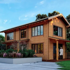 Factory Direct Supply Luxury Modern Prefab Light Steel Villa Sandwich Panel Shell Waterproof Eco-Friendly Fire Resistant Solar