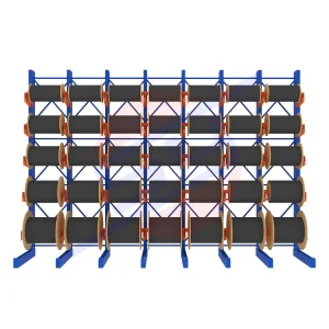 Adjustable Thickened Metal Boltless Cable Reel Racks Special Warehouse Use Cantilever Wire Storage Rack