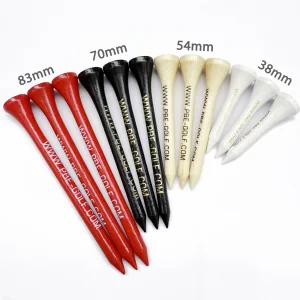 Factory Customized 4 Prongs Golf Tees 70mm/83mm Bamboo With Custom Logo 1000 Tees/Bag
