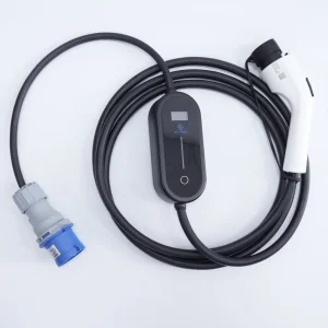 Botón simple para operar cargador de coche eléctrico