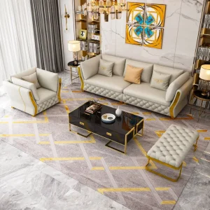Modern corner sofa stainless steel