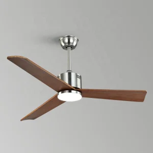 Luxury 52 Inch Wooden Blade Ceiling Fan with LED Light