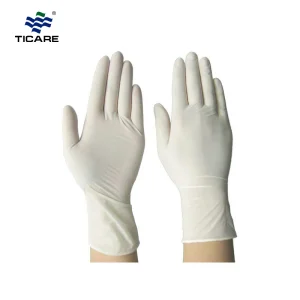 Luvas de Látex Descartáveis com Pó do Fabricante Ticare com Design Luvas de Exame de Látex