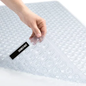 Silicone Material Bathtub Mat Non-Slip, Easy to Clean, with Powerful Suction Cup and Drainage Hole Design Shower Floor with Suction Cup Pad Mat