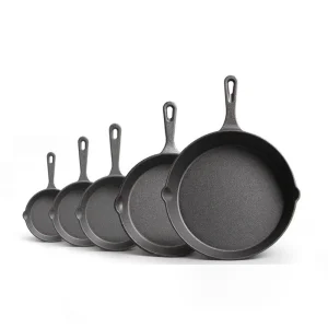 Wholesale Custom 6" 8" 10" Kitchen Nonstick Skillet Cooking Fry Pan Cast Iron Frying Pan Set With Handle