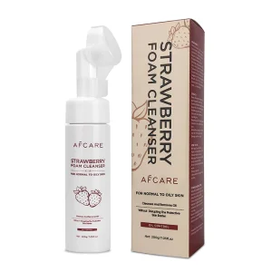 Hydrating Paraben-Free Deep Cleansing Moisturizer and Organic Vegan Strawberry Facial Mousse Cleanser