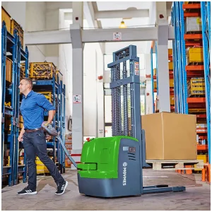 High Quality 1.0ton/1.5ton with 1.6/2.5/3.0m Full Self Lifting Height Economic Walkie Hydraulic Truck/Pallet Electric Stacker Price for Warehouse/Forklift