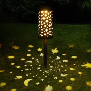 Linterna de jardín solar LED retro