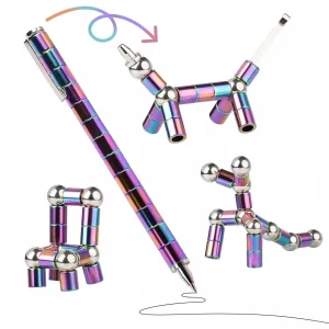 Multi-Color Purple Style Magnetic Fidget Pen Children Kid Toy Customized Logo Christmas Gift Medium Size Magnet Toy Functional