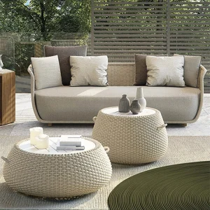 Hot Sales Modern Luxury Outdoor Rattan Sofa Set Comfortable Hotel & Garden Furniture for Courtyards & Parks-Factory New Design