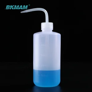 Lab Use Plastic Squeeze Washing Bottle with Bent Bozzle and Screw Cap 250ml
