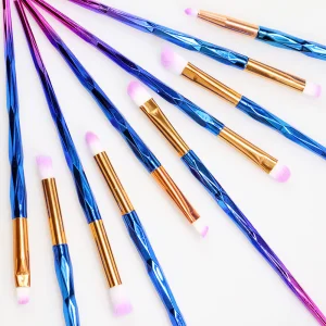 Professional Makeup Brush Set 10pcs Iridescent Design