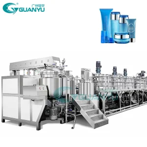 Guanyu Cosmetic Making Machine Automatic Production Line Cosmetic Skin Care Cream Mixer Vacuum Homogeneous Emulsifying Machine
