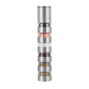 Custom Space-Saving Stackable Pepper Grinder with Clear Acrylic Jar