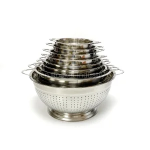 Fruit Basket Rolling Vintage Sieve Rustic Manufacturer Strainers Kitchen Stainless Steel Colander