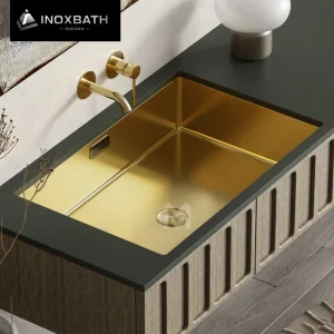 Top Quality Undermount Washbasin 304 Stainless Steel Rectangular Bathroom Sink