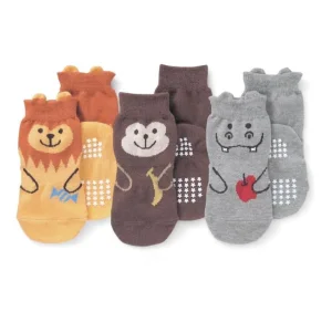 Meias Antiderrapantes Fofas para Crianças Meias de Andar para Crianças Design de Animais Personalizado Meias com Grip para Bebês
