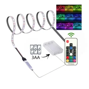 0.1m to 10 Meters 5v Leds Lights 5050 RGB Led Strip Waterproof with Remote Control Colorful Intelligent Light