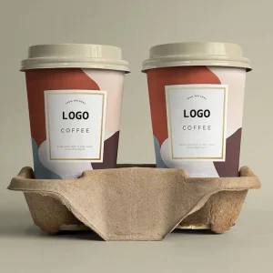 Manufacturer 4 9 12oz Compostable Takeway Hot Biodegradable Disposable Paper Sugarcane Bagasse Coffee Cups With Logo