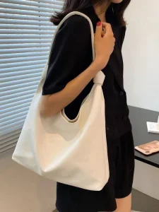 Bolso hobo de cuero blanco