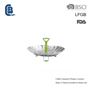 Hot Selling Stainless Steel Foldable Steamer Basket - Adjustable for Veggies &amp; Fruits