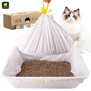 Fabricar Sob Medida 60 PCS Um Rolo de Forros para Caixa de Areia de Gato para Resíduos de Animais à Prova de Vazamentos e Odor Sacos de Substituição para Caixa de Areia Automática Impressão de Aroma OEM ODM Tamanho