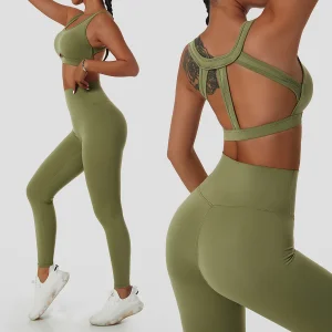 Custom Women Sportswear Recycled Fabric Yoga Wear Sport Clothing Set Sustainable Eco Friendly Activewear