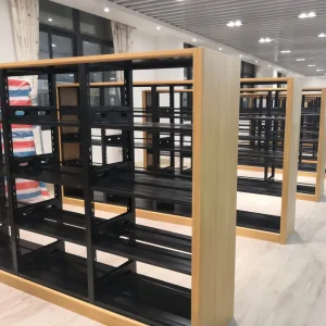 Nordic-Style Light-Colored Tall Bookshelf Extra Rack for Storage Metal Library Shelving Steel Library Bookshel Library Storage Shelving