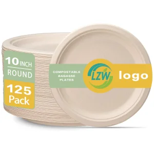 Heat-Resistant Bagasse Disposable Dinner Plates
