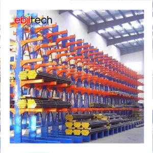 Sistema de estantería cantilever industrial de doble cara