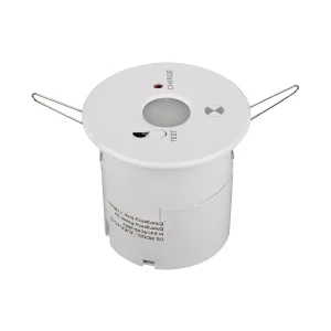 220V Rechargeable UFO Ceiling Recessed LED Fire COB Emergency Downlight