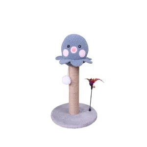 22 Poste de Arranhar para Gatos Octopus com Túnel para Gatos de Interior, Árvore de Gato de Múltiplos Níveis, Perch para Brincar e Descansar, Atividade com Bola Pendurada