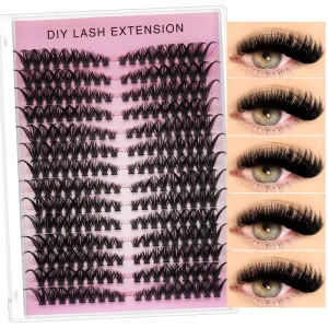 Wholesale 14 Rows Cluster Lashes Handmade Volume Eyelash Extensions Multi-Row Cluster Fans Mixed Eye Lashes Individual Lash