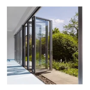 Modern Aluminum Alloy Folding Entry Outdoor Exterior Door Soundproof Double Glazing Waterproof Bifold Accordion Doors Thermal