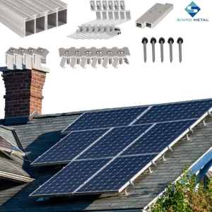 Sistema de Energia Solar Sinpometal Estrutura de Montagem de Painéis Solares de Alumínio para Telhado de Telhas