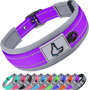 Durable Reflective Soft Padding Pet Collar with Multiple Colors