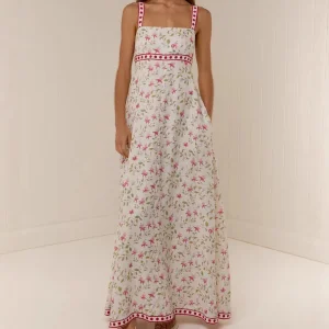 Vestido Maxi Floral Sem Mangas