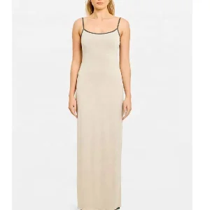 Custom Minimalist Contrast Maxi Slip Dress