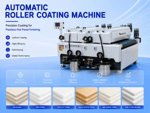 Woodworking Machinery Wood Furniture Flooring Two ROLLERS Precise Coater Roller Coating Machine
