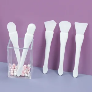 Cosmetic Tools Face Mask Brush Dual Sided Cosmetic Beauty Tool Silicone Facial Mask Brush With Cosmetic Spatula