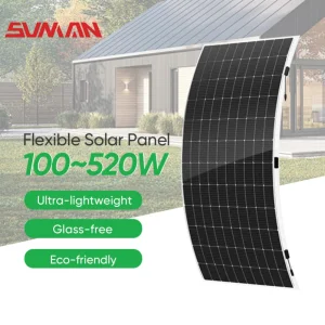 520W Flexible Solar Panel Ultra-Thin Panel Flexible Monocrystalline Solar Panel China Lightweight PV Module for Home