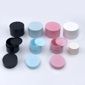 Small PP Cream Jar 5g 10g 20g 30g 50g Empty Plastic in Black White Blue Pink Yellow for Face and Eye Creams