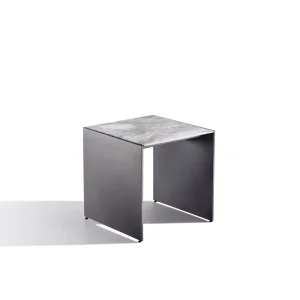 Grey Coated Stainless Steel Side Table Modern Small Plastic Bedside Side Table