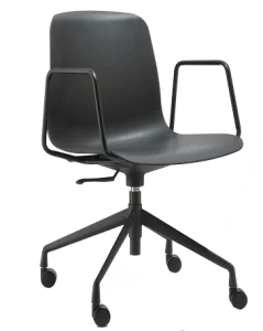 Swivel Desk Chair with Nylon Base & Casters