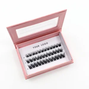 7-15 Day Self-Adhesive Cluster Lashes Glueless DIY Day Eyelashes Full Strip Press on Lash Extensions Wholesale No-Glue